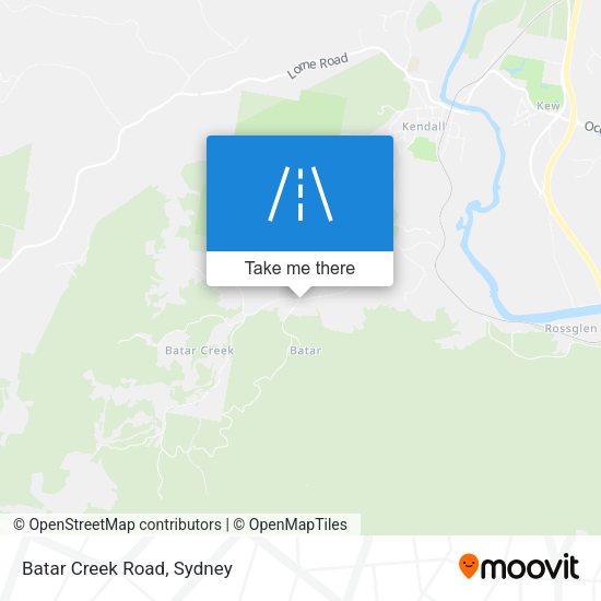 Batar Creek Road map
