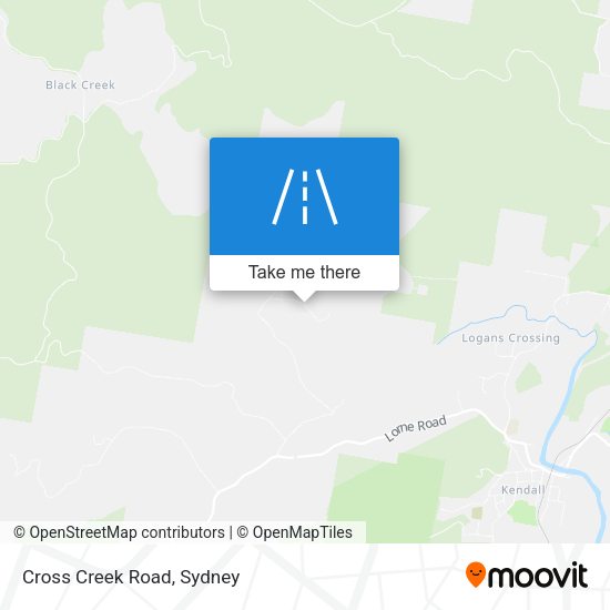 Cross Creek Road map