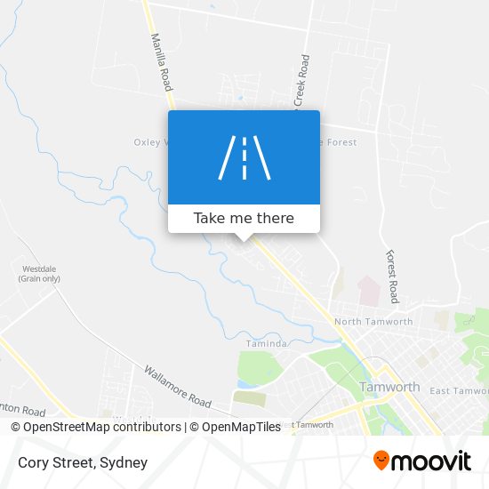 Mapa Cory Street