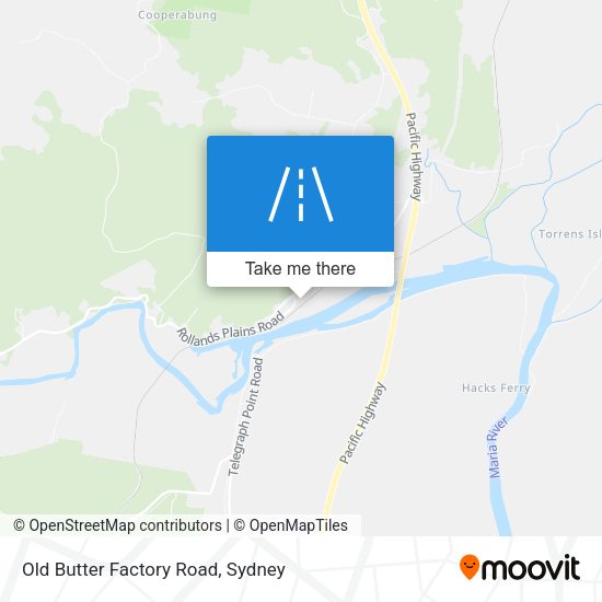 Old Butter Factory Road map