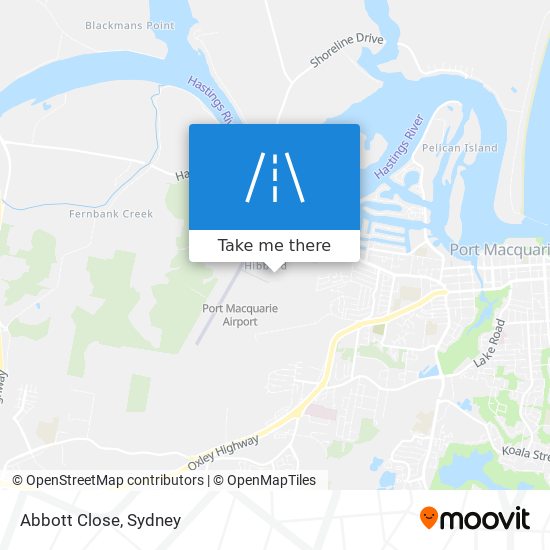 Mapa Abbott Close