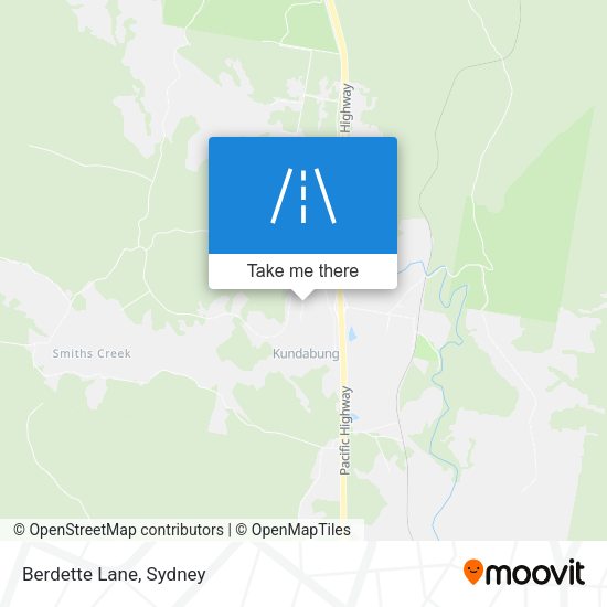 Berdette Lane map
