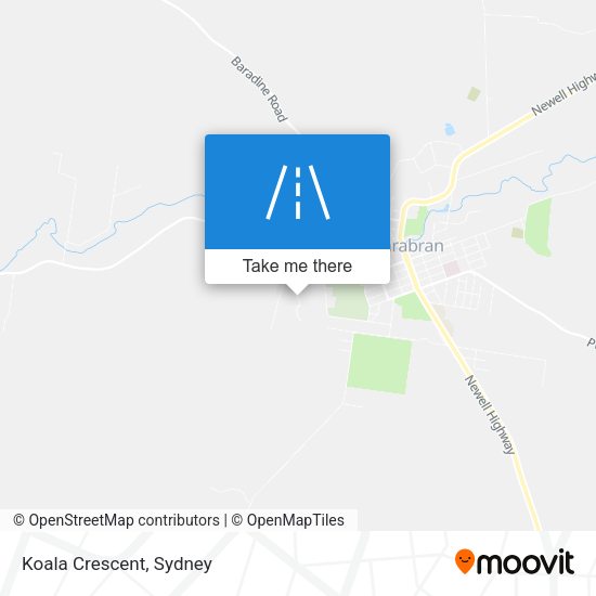 Koala Crescent map