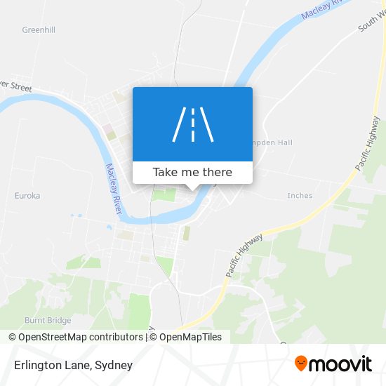 Erlington Lane map