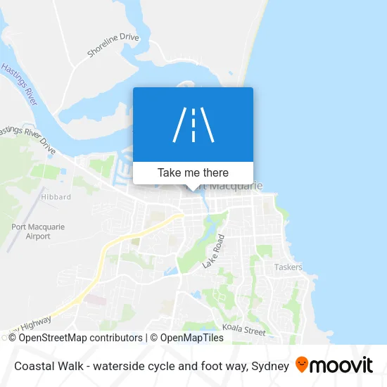 Coastal Walk - waterside cycle and foot way map