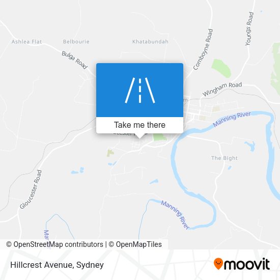 Hillcrest Avenue map