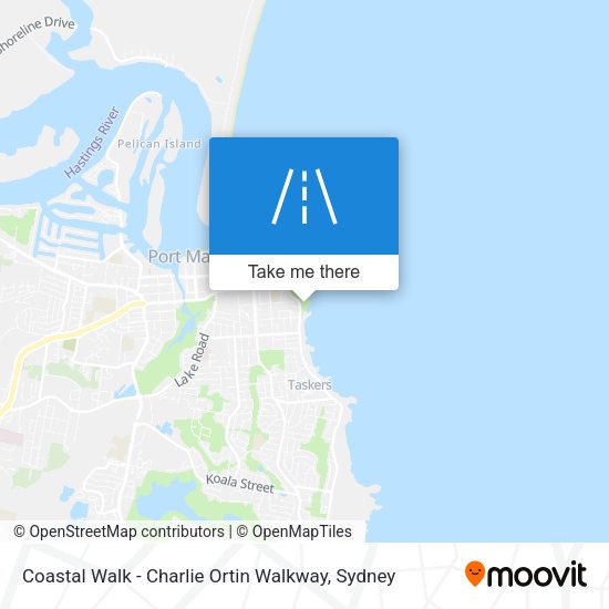 Coastal Walk - Charlie Ortin Walkway map