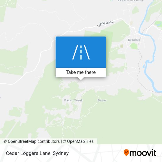 Cedar Loggers Lane map