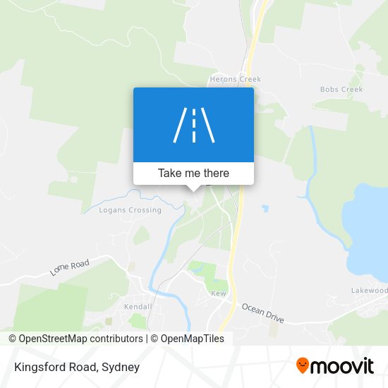 Kingsford Road map