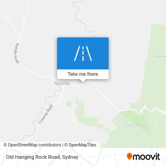 Old Hanging Rock Road map