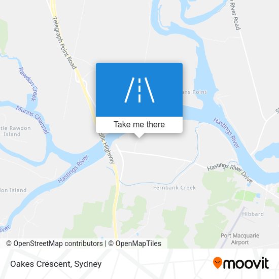Oakes Crescent map