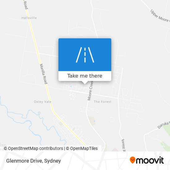 Mapa Glenmore Drive