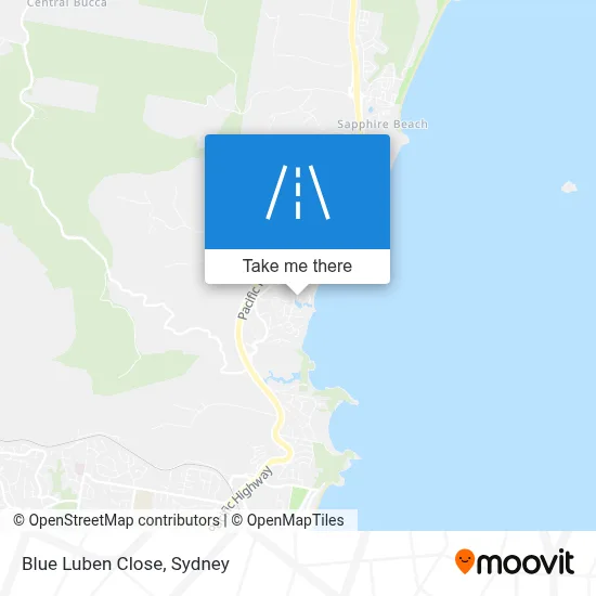 Mapa Blue Luben Close