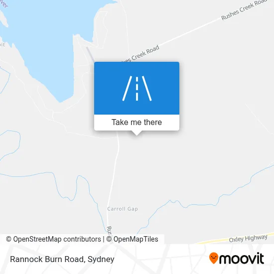 Mapa Rannock Burn Road