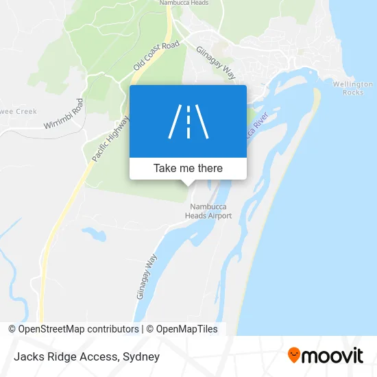 Mapa Jacks Ridge Access