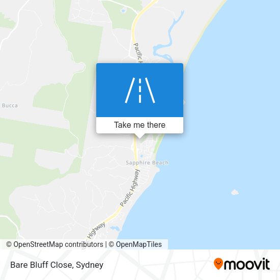 Bare Bluff Close map