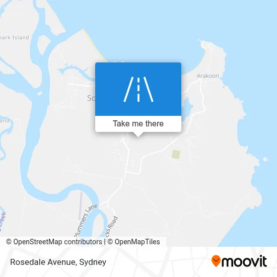 Mapa Rosedale Avenue