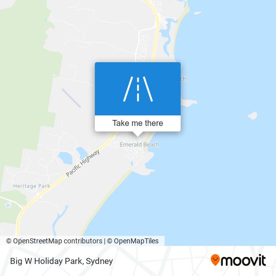 Mapa Big W Holiday Park