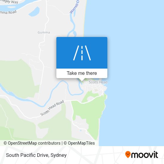South Pacific Drive map