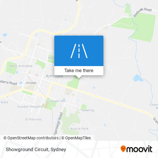 Showground Circuit map