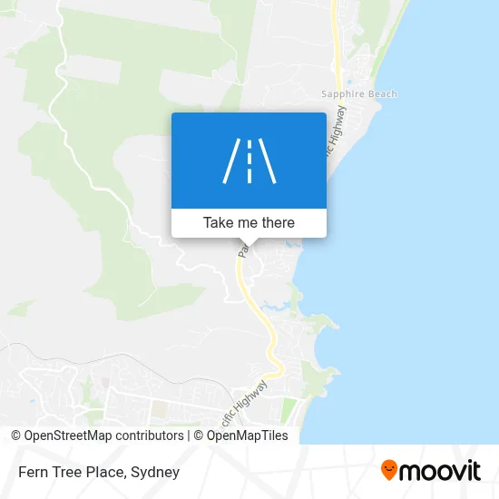 Mapa Fern Tree Place