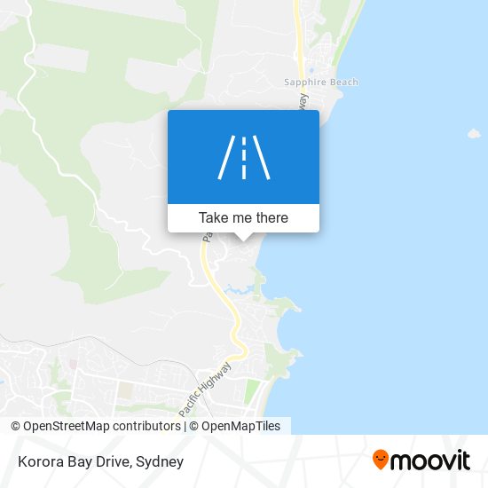 Mapa Korora Bay Drive