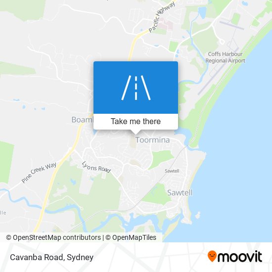 Cavanba Road map