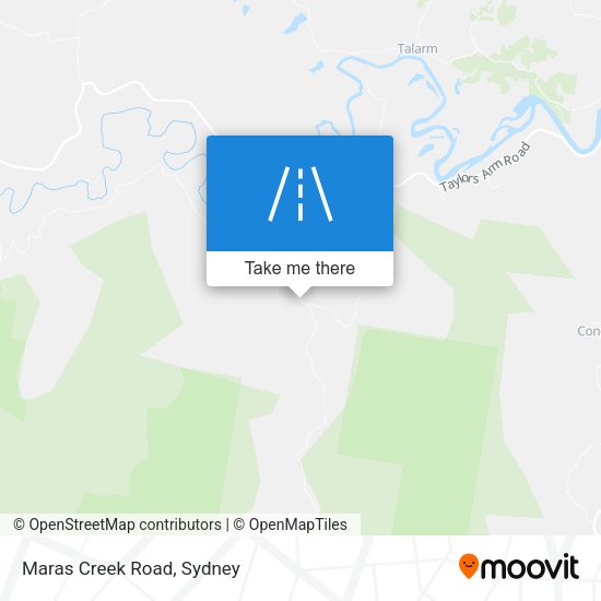 Maras Creek Road map