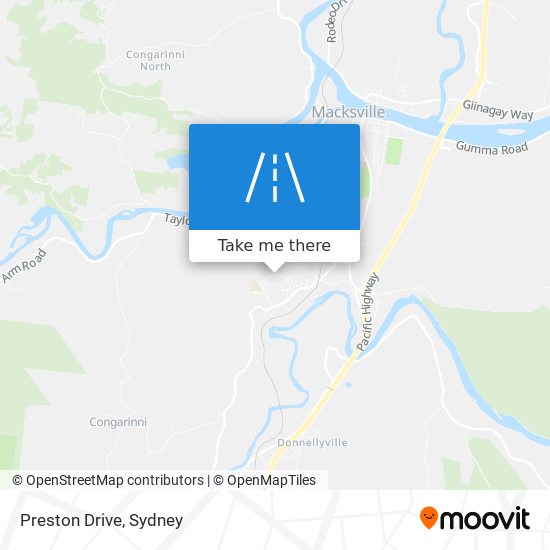 Mapa Preston Drive