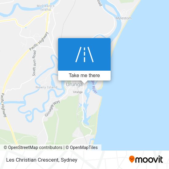 Les Christian Crescent map
