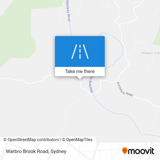 Warbro Brook Road map