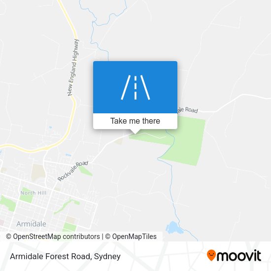 Armidale Forest Road map