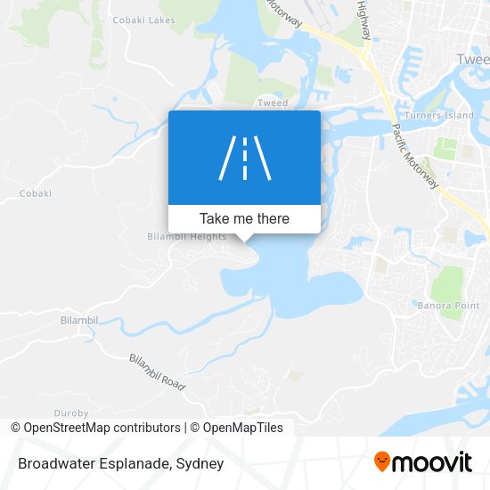 Broadwater Esplanade map