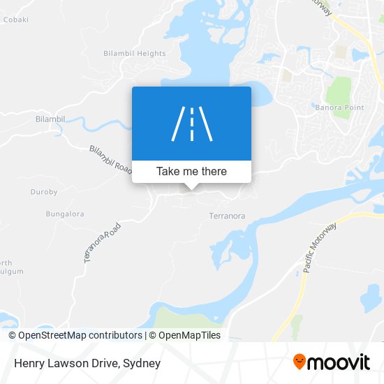 Mapa Henry Lawson Drive