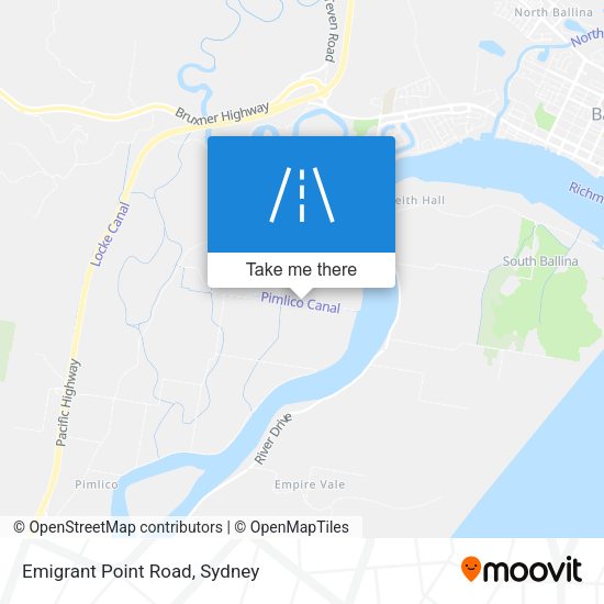 Emigrant Point Road map