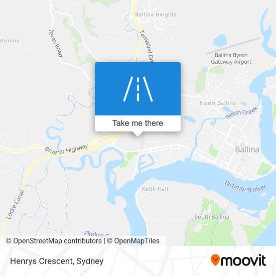 Henrys Crescent map