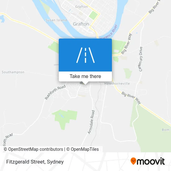 Mapa Fitzgerald Street