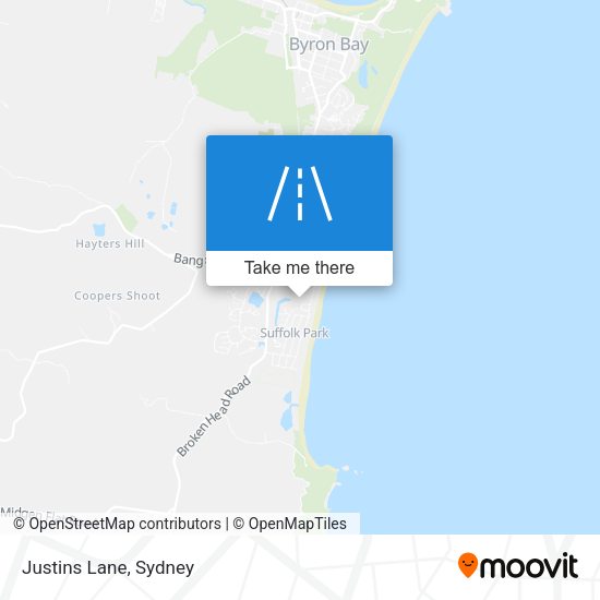 Justins Lane map