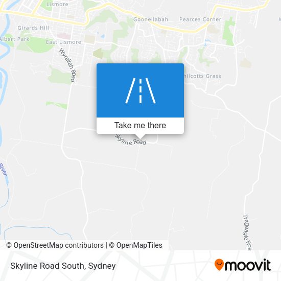 Skyline Road South map