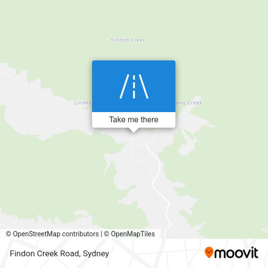 Findon Creek Road map