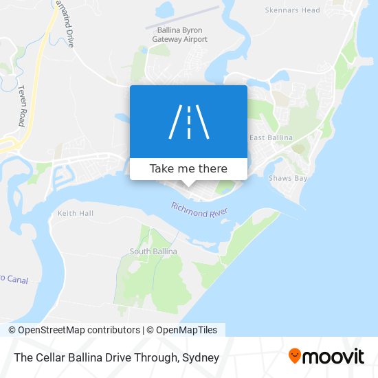 The Cellar Ballina Drive Through map