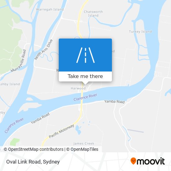 Mapa Oval Link Road