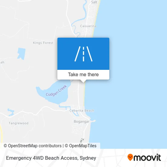 Mapa Emergency 4WD Beach Access