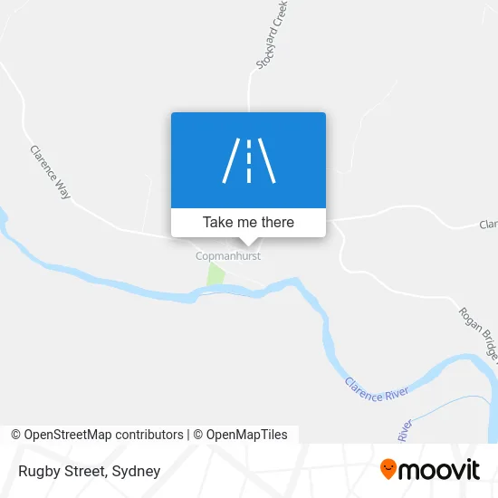 Mapa Rugby Street