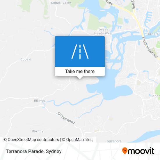 Terranora Parade map