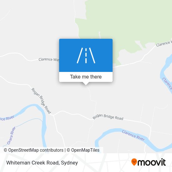 Whiteman Creek Road map