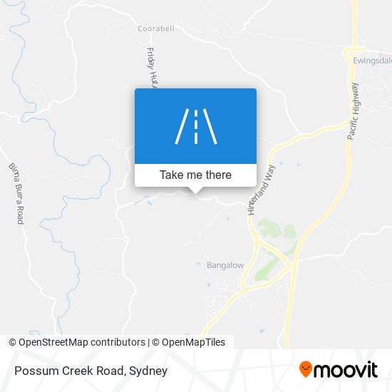 Possum Creek Road map