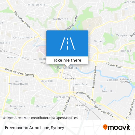 Freemason's Arms Lane map