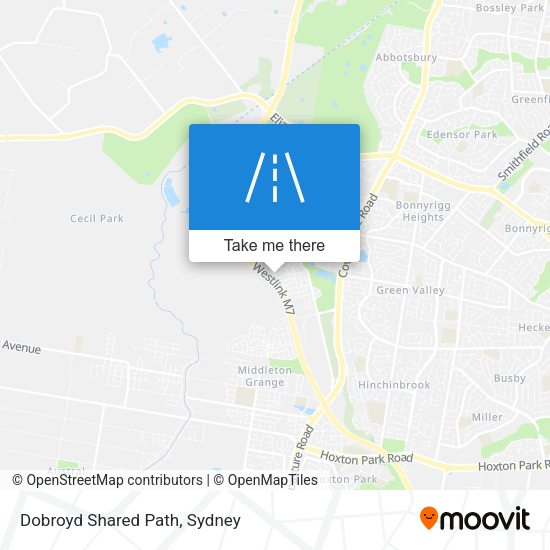Dobroyd Shared Path map