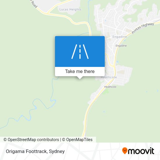 Origama Foottrack map